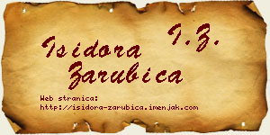 Isidora Zarubica vizit kartica